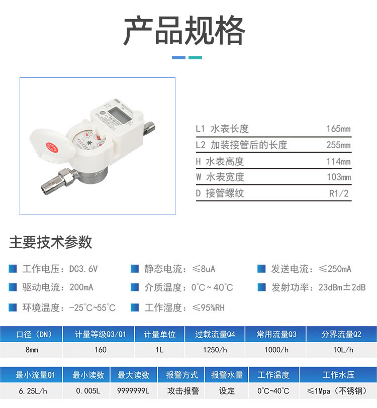容積式直飲水遠傳水表
